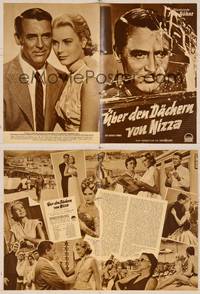 7j170 TO CATCH A THIEF German program '55 different images of Grace Kelly & Cary Grant, Hitchcock