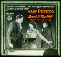 7j030 HEART O' THE HILLS glass slide '19 Mary Pickford is a backwoods teenager defending her mom!