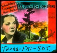 7j055 TRAIL OF THE LONESOME PINE glass slide '36 Sylvia Sidney, Henry Fonda, Fred MacMurray