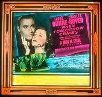 7j064 WHEN TOMORROW COMES glass slide '39 great romantic close up of Irene Dunne & Charles Boyer!
