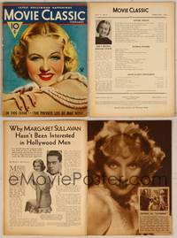 7j104 MOVIE CLASSIC magazine February 1934, art of elegant Patricia Ellis by Marland Stone!