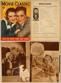 7j111 MOVIE CLASSIC magazine September 1934, art of Ruby Keeler & Dick Powell by Marland Stone!
