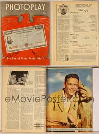 7j073 PHOTOPLAY magazine July 1944, giant image of a $100 series E war savings bond with eagle!