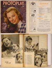 7j083 PHOTOPLAY magazine May 1947, close smiling portrait of June Allyson by Paul Hesse!