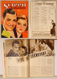 7j118 SCREEN ROMANCES magazine April 1936, art of Clark Gable & Myrna Loy by Earl Christy!