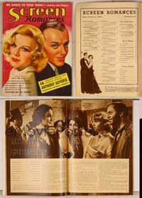 7j122 SCREEN ROMANCES magazine August 1936, art of Fred Astaire & Ginger Rogers by Earl Christy!