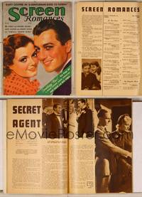 7j119 SCREEN ROMANCES magazine May 1936, art of Janet Gaynor & Robert Taylor by Earl Christy!
