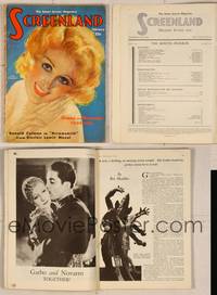 7j092 SCREENLAND magazine February 1932, artwork of pretty Joan Blondell by Edward L. Chase!