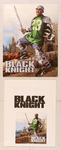 7j185 BLACK KNIGHT presskit '01 wacky image of Martin Lawrence with swords & armor!