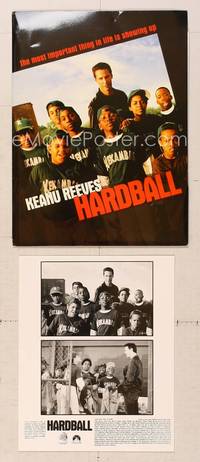 7j199 HARDBALL presskit '01 Keanu Reeves teaches inner-city kids baseball, Diane Lane!