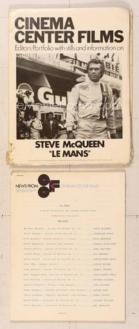 7j211 LE MANS presskit '71 great close up of race car driver Steve McQueen!