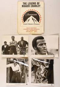 7j212 LEGEND OF NIGGER CHARLEY presskit '72 slave to outlaw Fred Williamson ain't running no more!