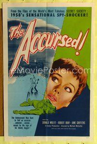 7k011 ACCURSED 1sh '58 from the files of the world's most fabulous secret society!