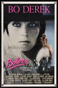 7k085 BOLERO 1sh '84 sexiest naked Bo Derek on horseback, an adventure in ecstasy!