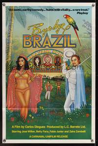 7k117 BYE BYE BRAZIL 1sh '79 Carlos Diegues directed, Page Wood art of sexy dancer!