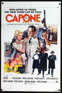7k123 CAPONE 1sh '75 art of gangster legend Ben Gazzara by John Solie!