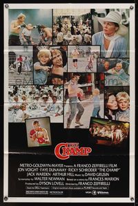 7k130 CHAMP 1sh '79 great image of Jon Voight boxing with Ricky Schroder, Faye Dunaway!