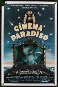 7k135 CINEMA PARADISO 1sh '90 Nuovo Cinema Paradiso, Giuseppe Tornatore, Philippe Noiret!