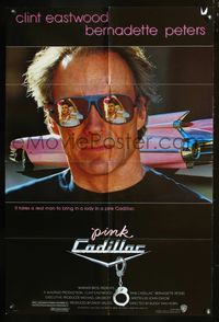 7k566 PINK CADILLAC 1sh '89 Clint Eastwood is a real man wearing really cool shades!