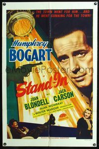 7k705 STAND-IN 1sh R48 Leslie Howard, Joan Blondell, Humphrey Bogart!