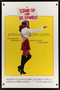 7k704 STAND UP & BE COUNTED style C 1sh '72 full-length sexy Jacqueline Bisset, women's lib!