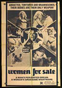 7k883 WOMEN FOR SALE 1sh R70s abducted, tortured & brainwashed, their bodies are their weapon!