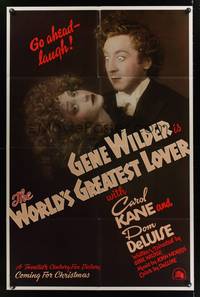 7k888 WORLD'S GREATEST LOVER style A teaser 1sh '77 Dom DeLuise, most romantic Gene Wilder!