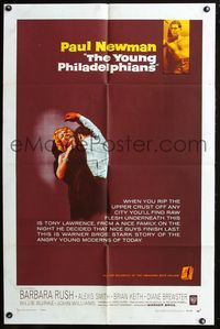 7k894 YOUNG PHILADELPHIANS 1sh '59 rich lawyer Paul Newman defends friend from murder charges!