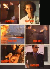 7m375 FACE/OFF 6 color 11x14 stills '97 John Travolta and Nicholas Cage switch faces, John Woo!