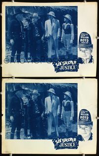 7m819 6-SHOOTER JUSTICE 2 LCs 1950s William Boyd as Hopalong Cassidy!