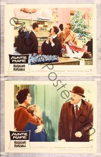 7m828 AUNTIE MAME 2 LCs '58 classic Rosalind Russell family comedy!