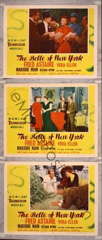 7m787 BELLE OF NEW YORK 3 LCs '52 great images of Fred Astaire & sexy Vera-Ellen!