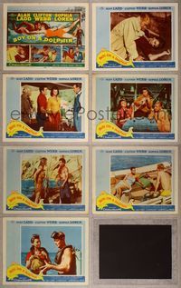 7m072 BOY ON A DOLPHIN 7 LCs '57 many images of Alan Ladd & sexiest swimmer Sophia Loren !