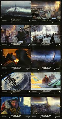 7m013 DAY AFTER TOMORROW 10 LCs '04 Dennis Quaid, wild images of huge natural disasters!