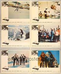 7m369 DOWNHILL RACER 6 LCs '69 Robert Redford, Camilla Sparv, great skiing images!