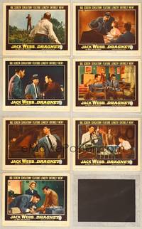 7m099 DRAGNET 7 LCs '54 Jack Webb as detective Joe Friday, Ben Alexander as Frank Smith!