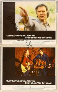 7m868 EVERY WHICH WAY BUT LOOSE 2 LCs '78 Clint Eastwood & singing Sondra Locke!