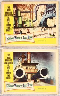 7m869 FABULOUS WORLD OF JULES VERNE 2 LCs '61 wild images of bizarre machines!