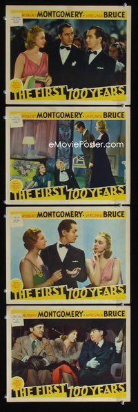 7m644 FIRST 100 YEARS 4 LCs '38 images of Robert Montgomery & pretty Virginia Bruce!