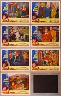 7m114 FIRST TEXAN 7 LCs '56 great images of cowboy Joel McCrea, plus sexy Felicia Farr!