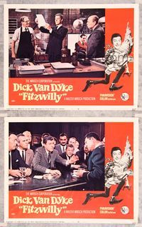 7m873 FITZWILLY 2 LCs '68 great comic border art of Dick Van Dyke!