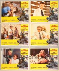 7m384 GAUNTLET 6 LCs '77 Clint Eastwood & Sondra Locke, Frank Frazetta border art!