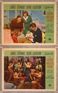 7m880 GLENN MILLER STORY 2 LCs '54 James Stewart in the title role, June Allyson & sexy showgirls!