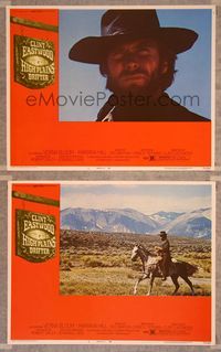 7m894 HIGH PLAINS DRIFTER 2 LCs '73 cool close-up of Clint Eastwood, also on horseback!