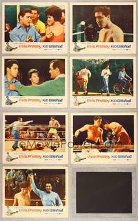7m171 KID GALAHAD 7 LCs '62 images of Elvis Presley singing with guitar, boxing, and romancing!