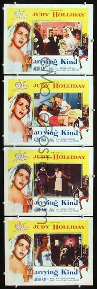 7m701 MARRYING KIND 4 LCs '52 pretty bride Judy Holliday, Aldo Ray!