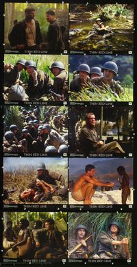 7m027 THIN RED LINE 10 LCs '98 Sean Penn, Adrien Brody & George Clooney in WWII