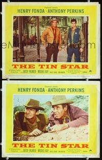 7m977 TIN STAR 2 LCs '57 cowboys Henry Fonda & Anthony Perkins!