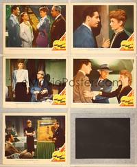 7m590 TWO SMART PEOPLE 5 LCs '46 Jules Dassin directed, Lucille Ball, John Hodiak!