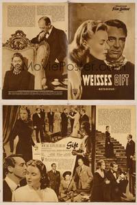 7p195 NOTORIOUS German program '51 Hitchcock, different images of Cary Grant & Ingrid Bergman!